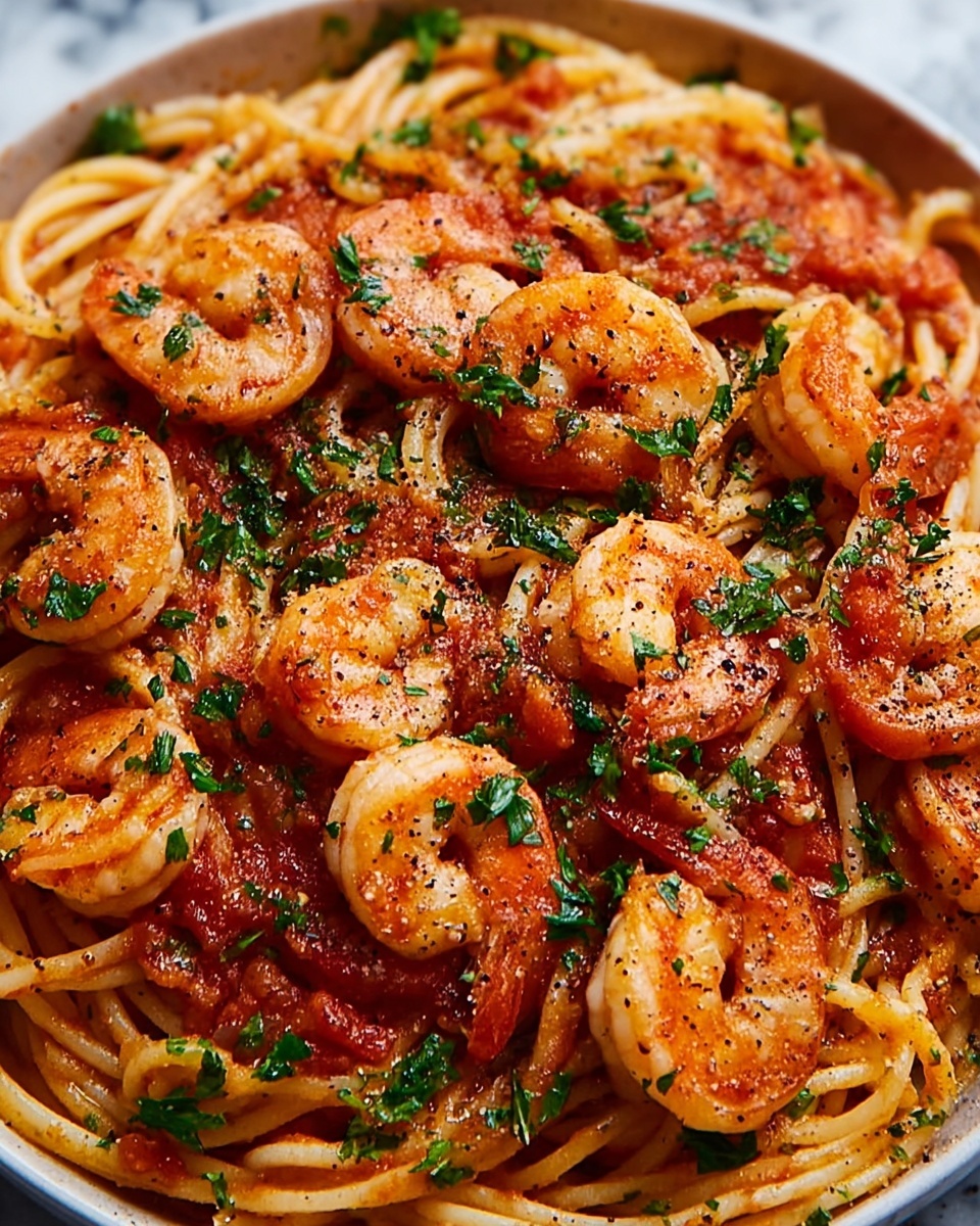 Spicy Shrimp Fra Diavolo with Linguine Recipe - Recipe Image