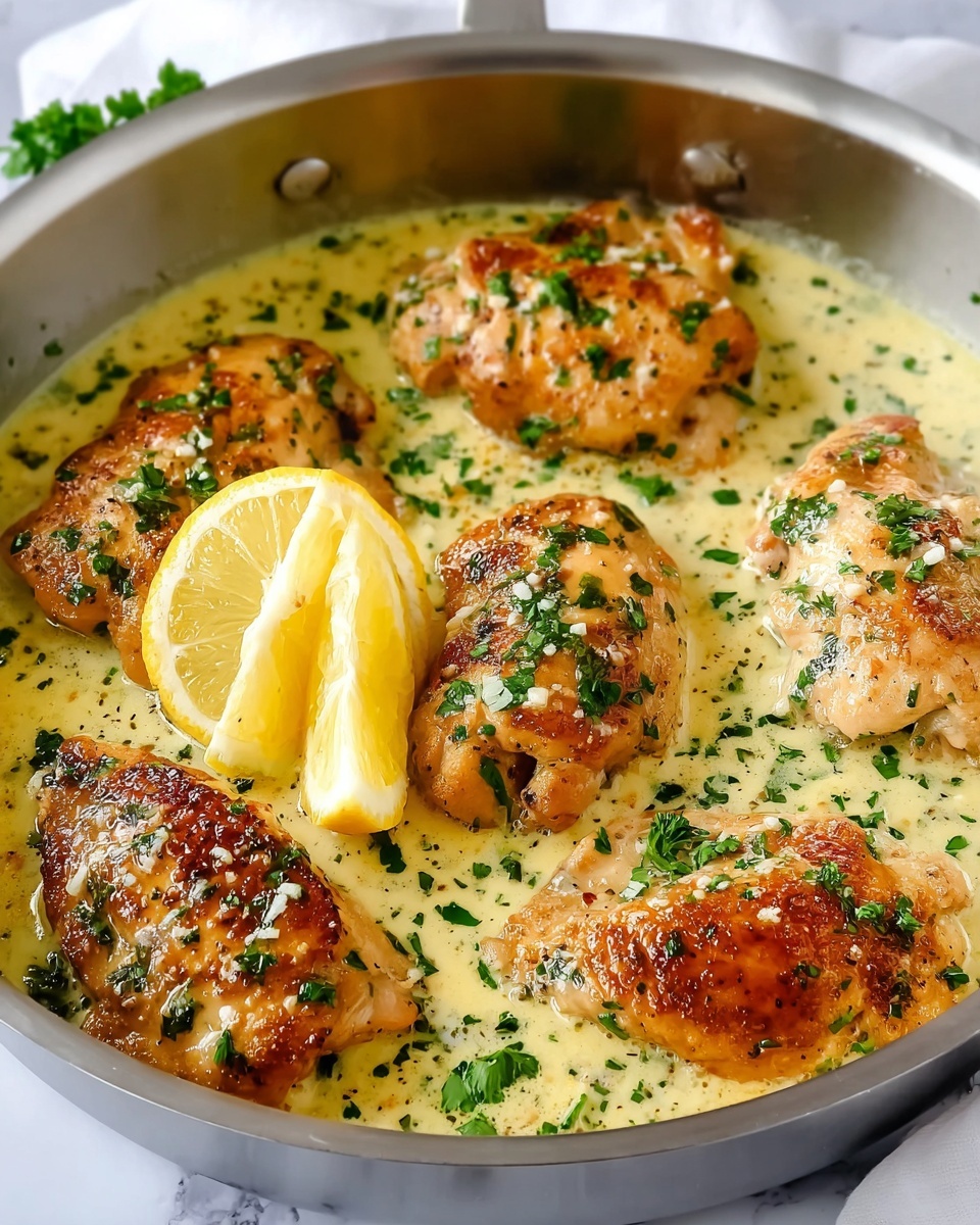 Garlic Parmesan Chicken in White Wine Cream Sauce Recipe - Recipe Image
