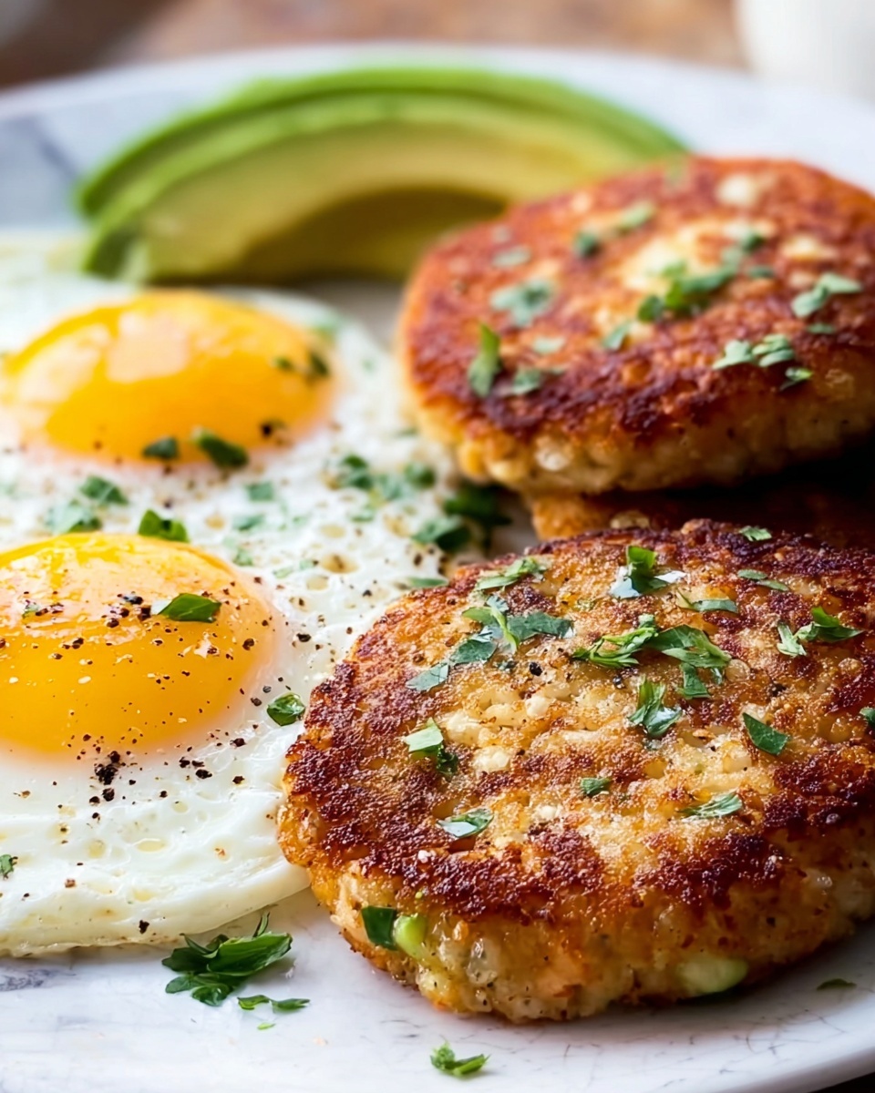 Turkey Breakfast Patties with Avocado and Egg Recipe - Recipe Image