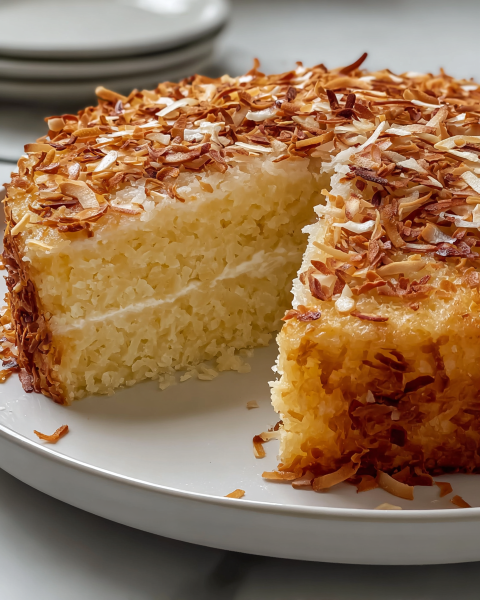The Best Ever Crustless Coconut Pie Recipe - Recipe Image