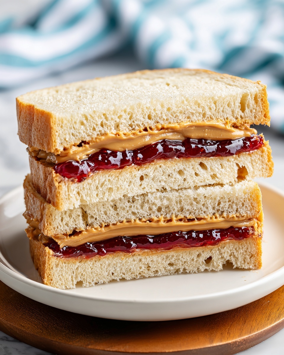 Classic Peanut Butter and Jelly Sandwich Recipe - Recipe Image