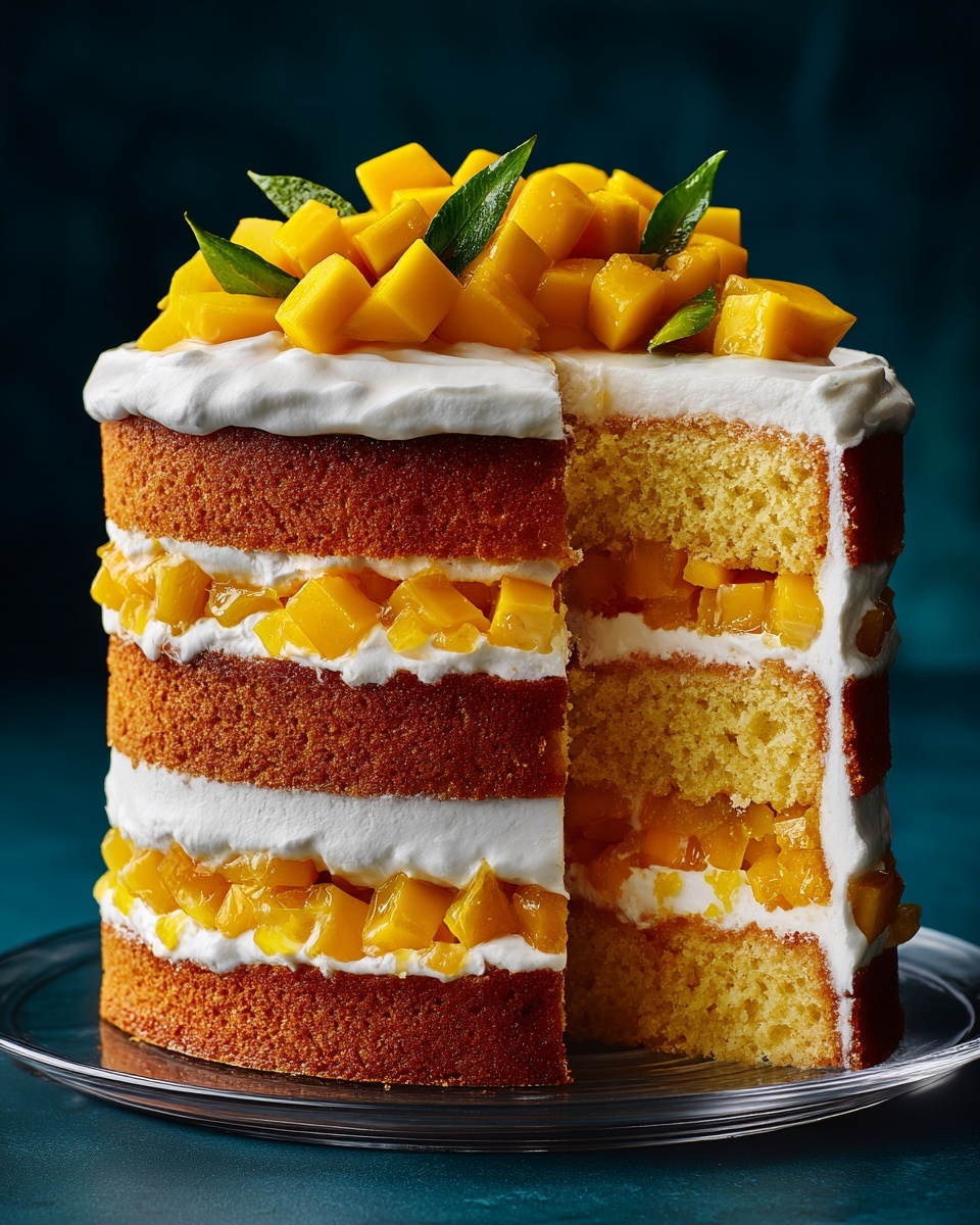 Mango Layer Cake: A Tropical Delight Recipe - Recipe Image