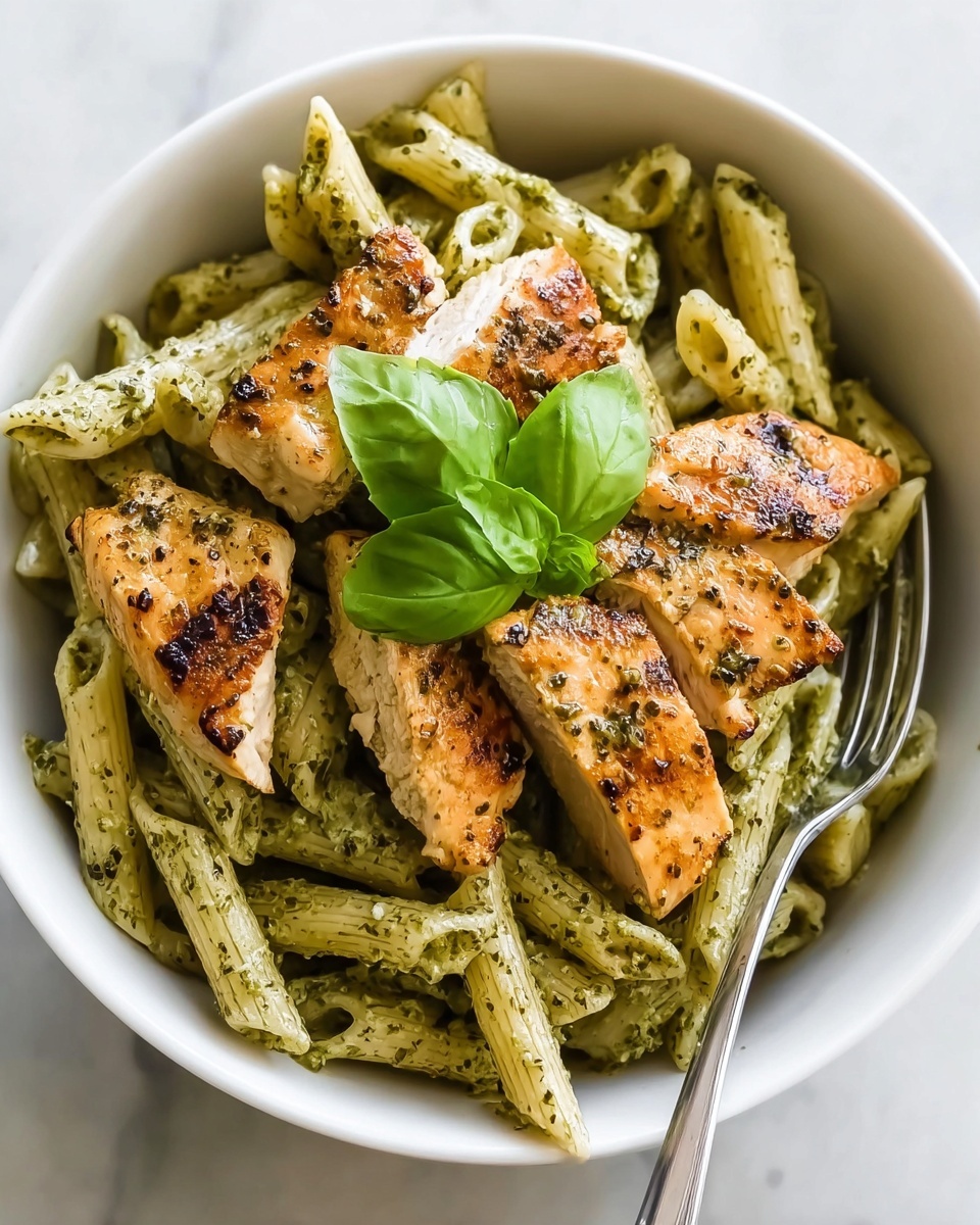 Creamy Chicken Pesto Pasta Recipe - Recipe Image