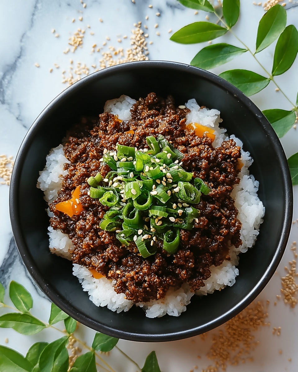 Korean Ground Beef Bowl Recipe - Recipe Image