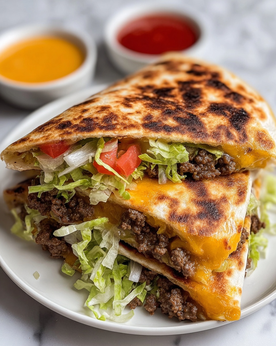 Juicy Grilled Smashburger Quesadillas Recipe - Recipe Image