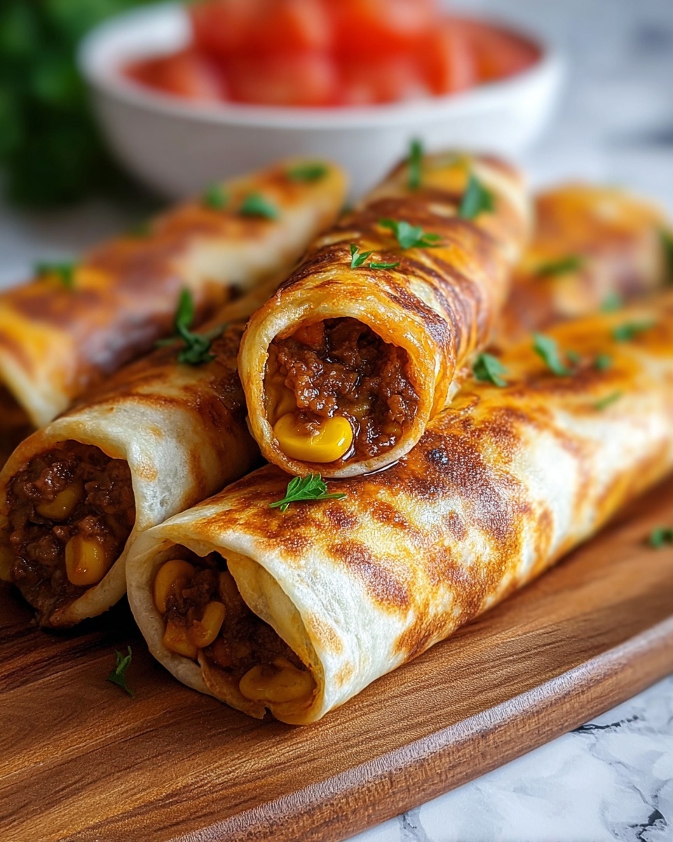 Crispy Beef Chimichangas Recipe - Recipe Image