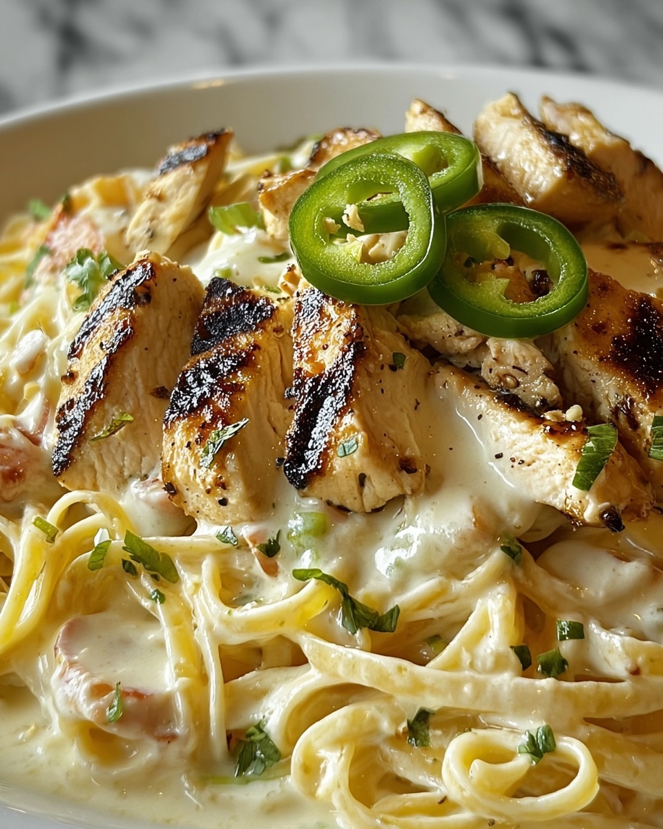 Creamy Jalapeño Popper Chicken Spaghetti Recipe - Recipe Image