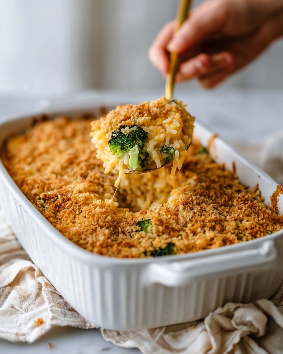 Chicken and Rice Casserole with Broccoli and Cheddar Recipe - Recipe Image