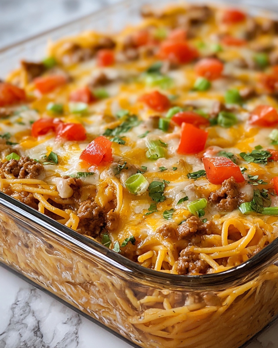 Taco Spaghetti Casserole Recipe - Recipe Image