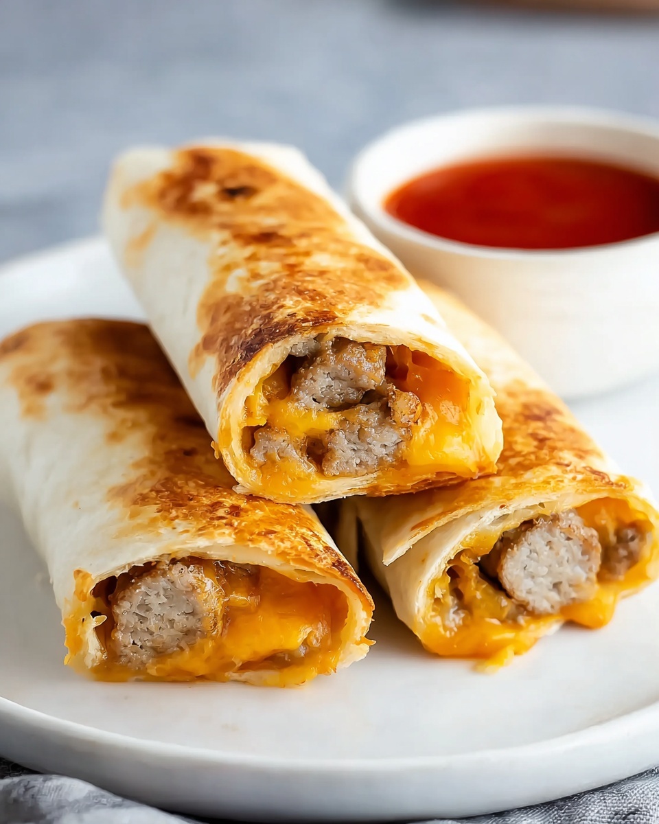 Breakfast Taquitos with Sausage, Eggs, and Cheese Recipe - Recipe Image
