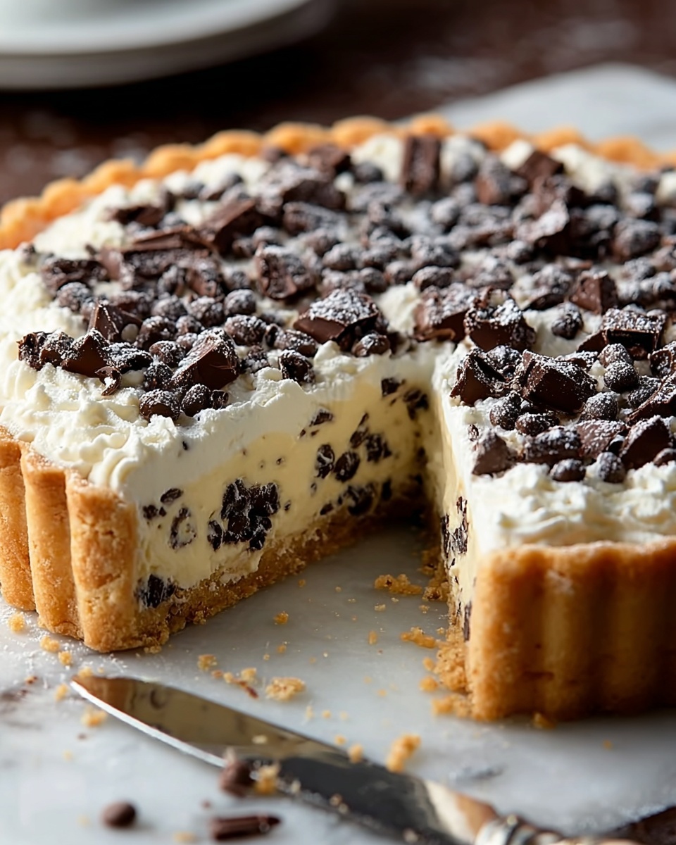 Chocolate Chip Cannoli Pie Recipe - Recipe Image