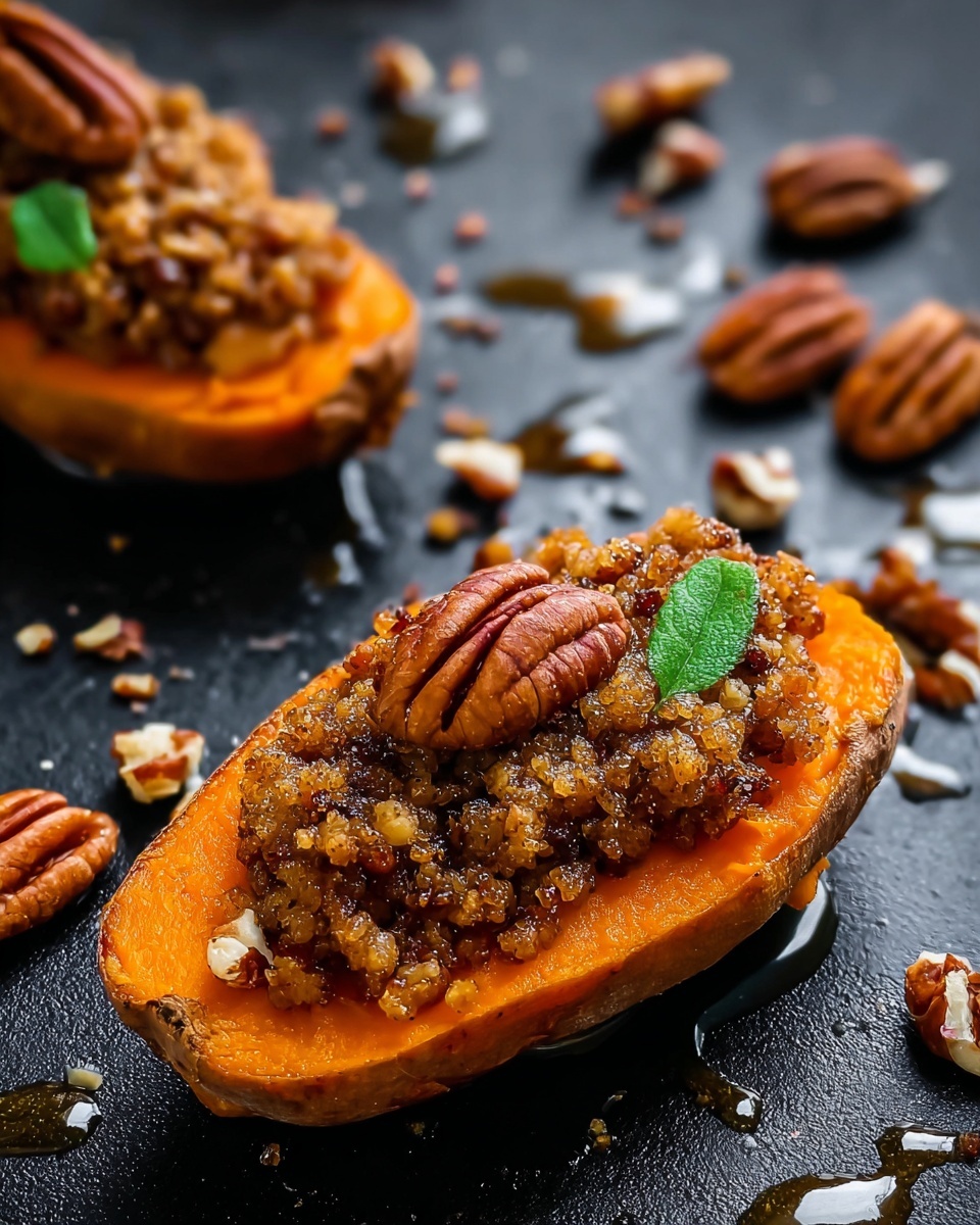 Twice-Baked Sweet Potatoes with Pecan Streusel Recipe - Recipe Image