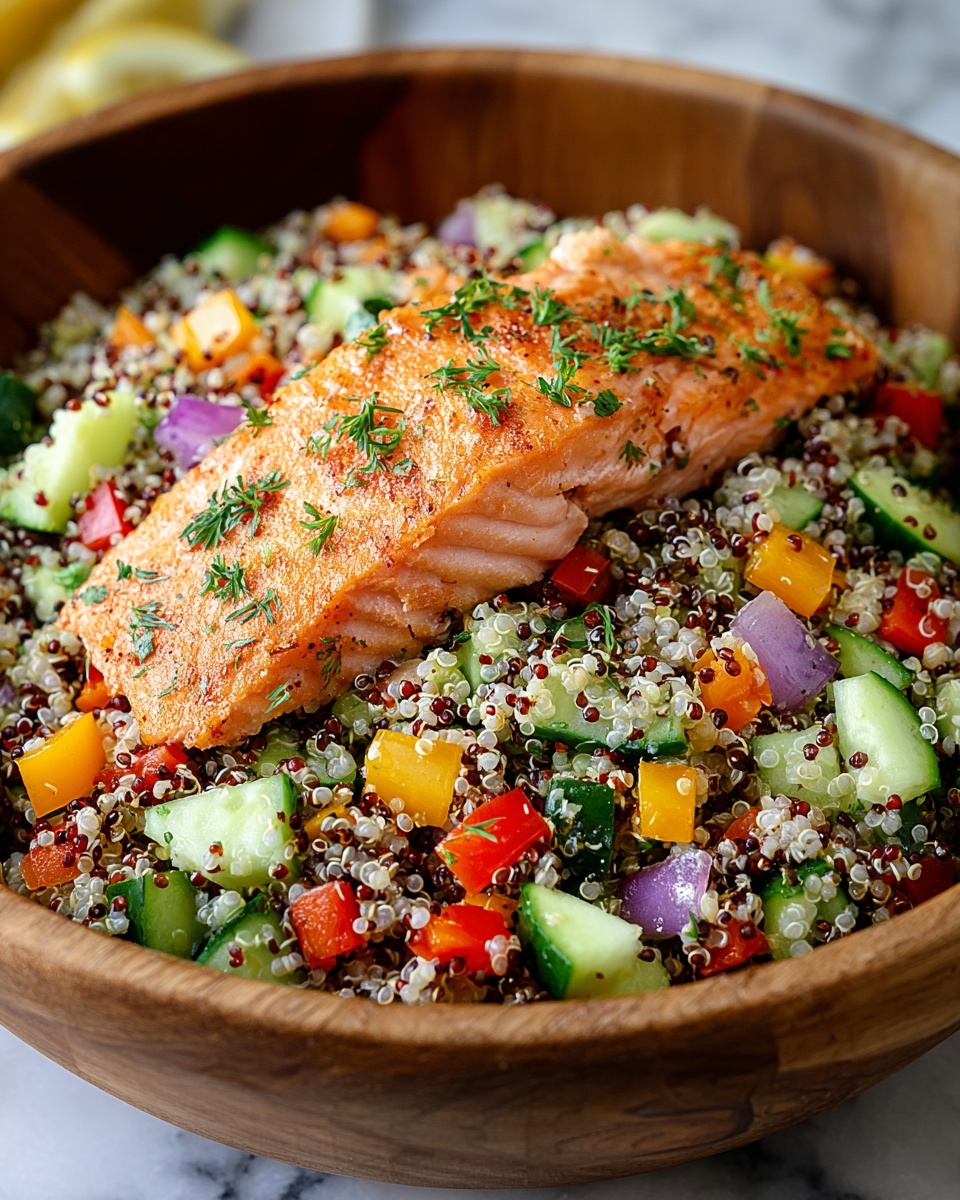 Greek Salmon Quinoa Salad Recipe - Recipe Image