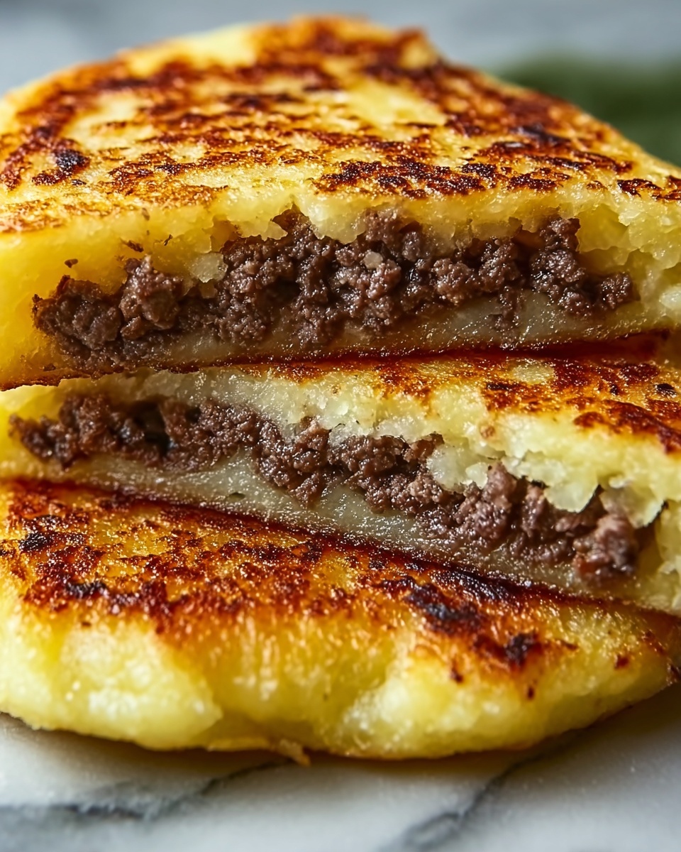 Potato Pancakes with Savory Beef and Cheddar Recipe - Recipe Image