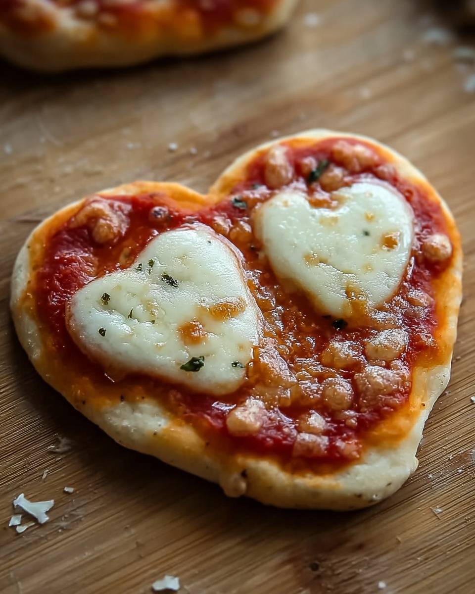 Mini Heart-Shaped Pizzas Recipe - Recipe Image