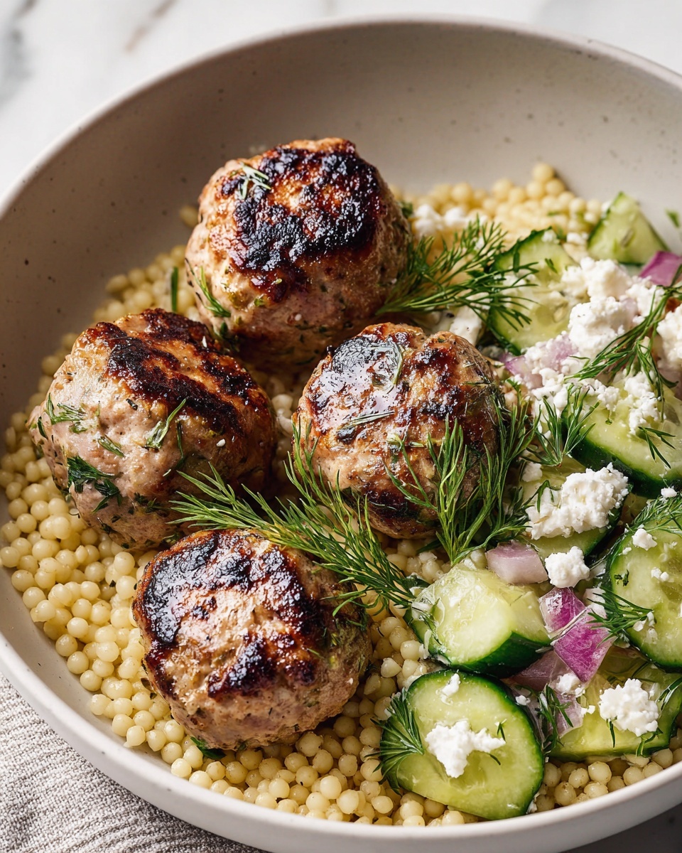 Herby Greek Chicken Meatballs Recipe - Recipe Image