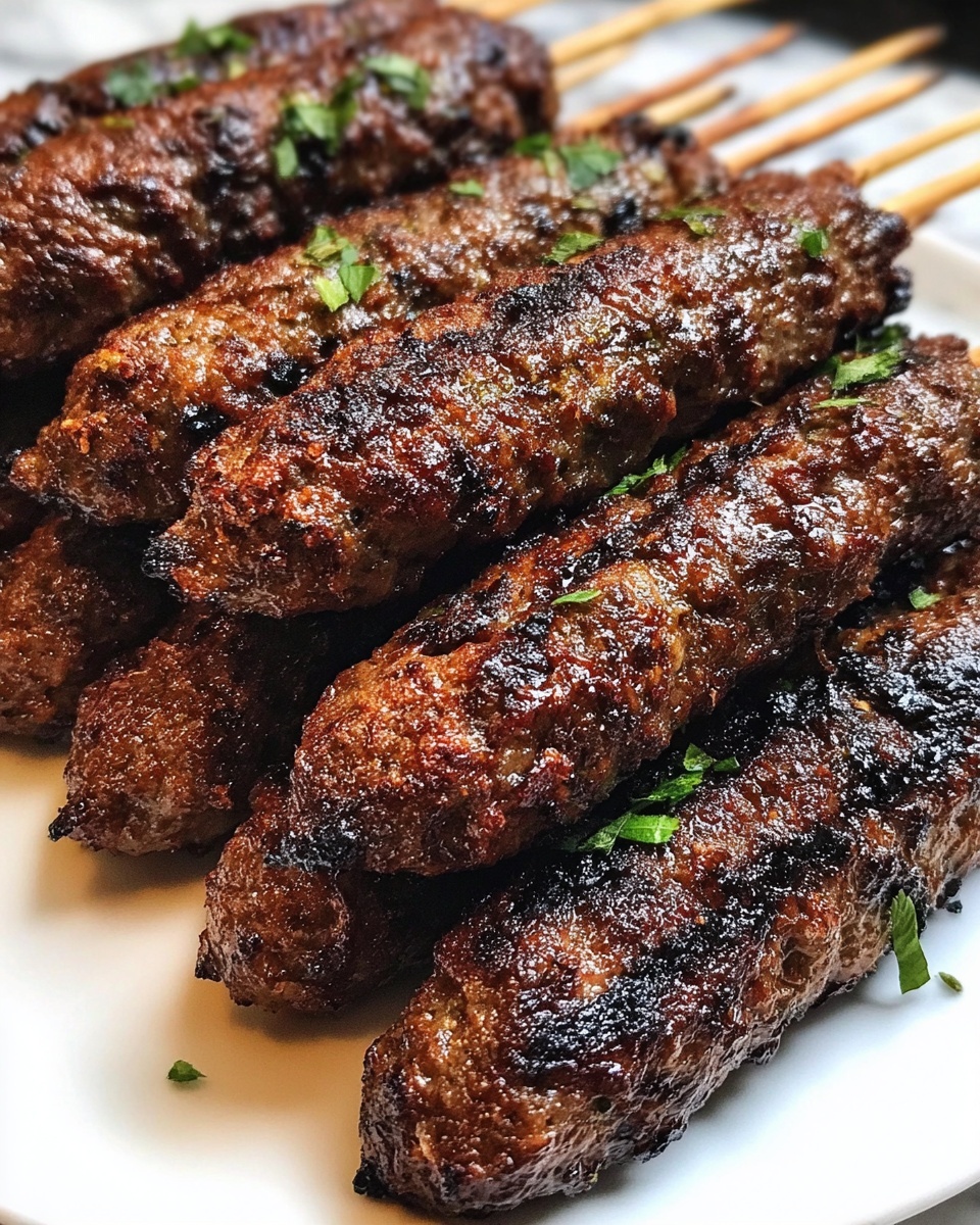 Grilled Lamb or Beef Kofta Kebabs with Tzatziki and Greek Sides Recipe - Recipe Image