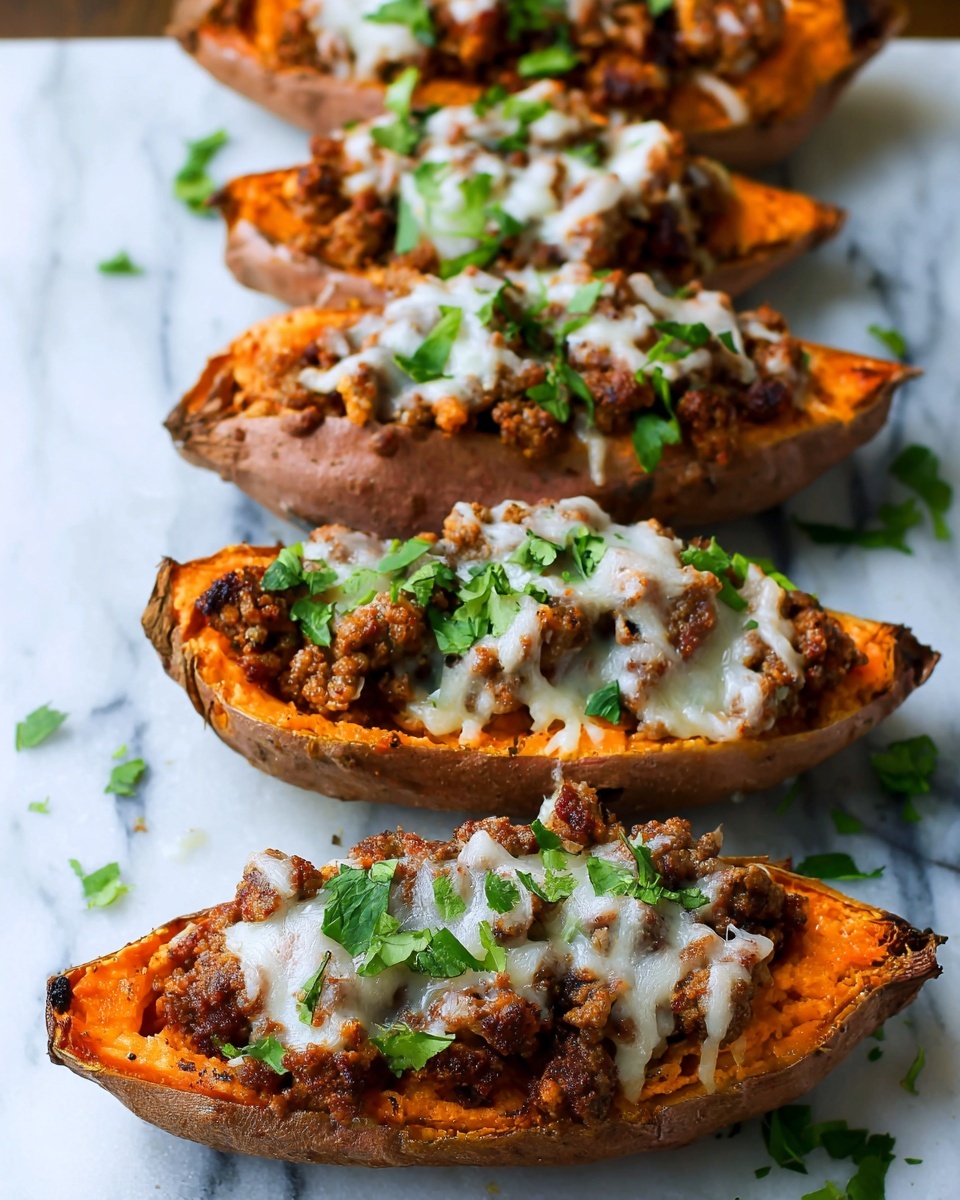Turkey Taco Stuffed Sweet Potatoes Recipe - Recipe Image