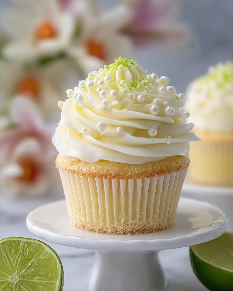 Key Lime Cupcakes Filled with Creamy Lime Frosting Recipe