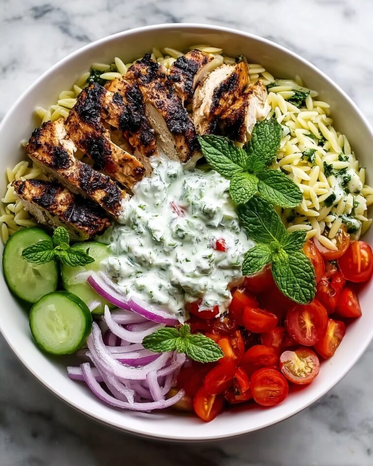 Greek Chicken Orzo Power Bowls Recipe