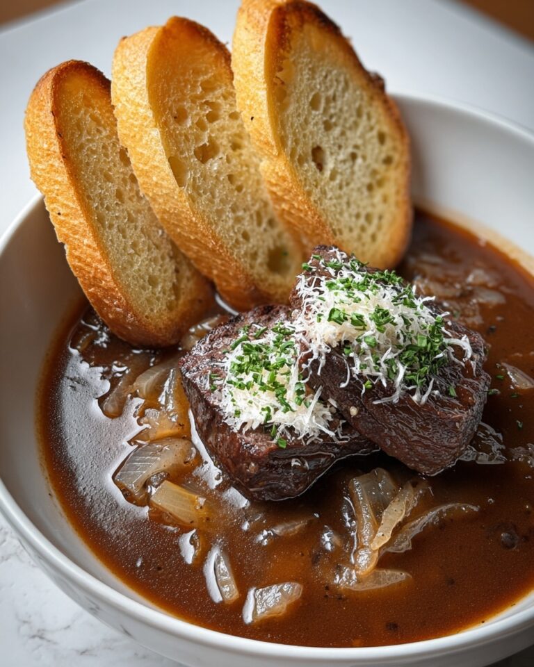 French Onion Beef Short Rib Soup Recipe