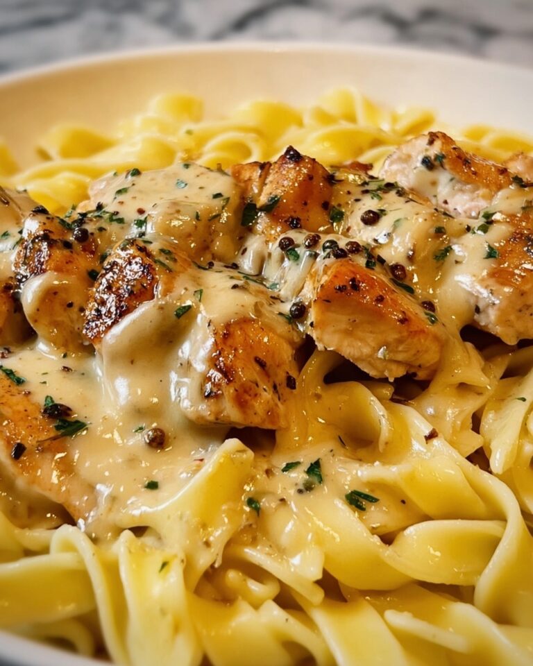 One-Pan Creamy Garlic Butter Chicken with Egg Noodles Recipe