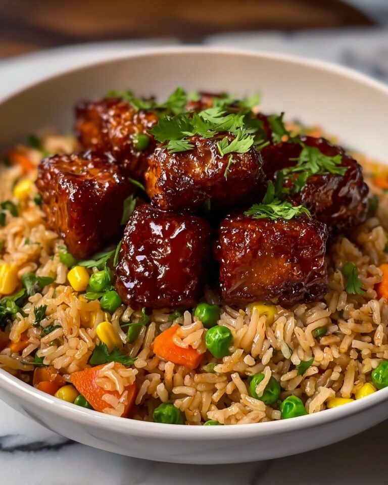 Crispy Saucy Chicken with Vegetable Fried Rice Recipe