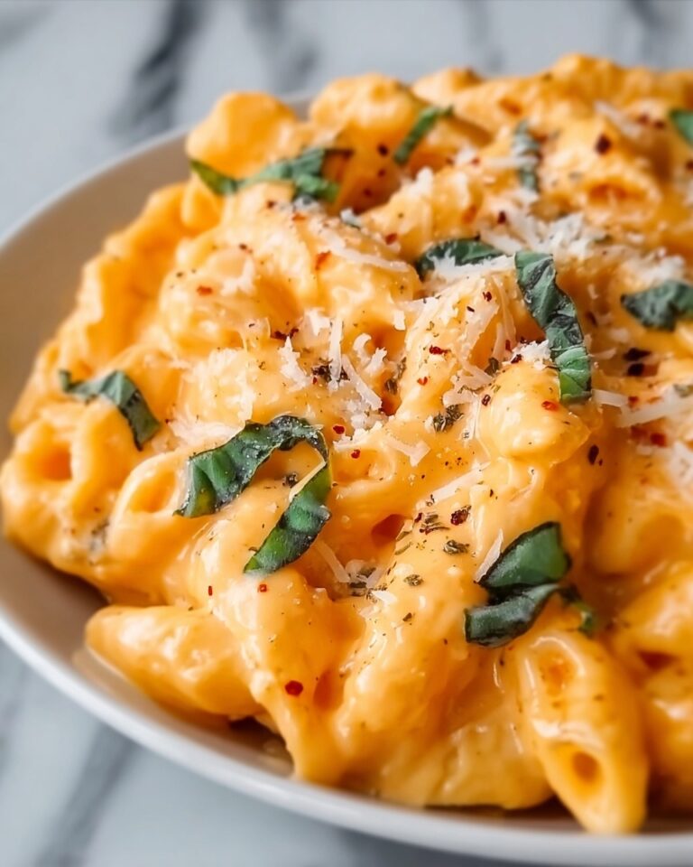 Roasted Red Pepper Pasta with Herbed Goat Cheese and Spinach Recipe