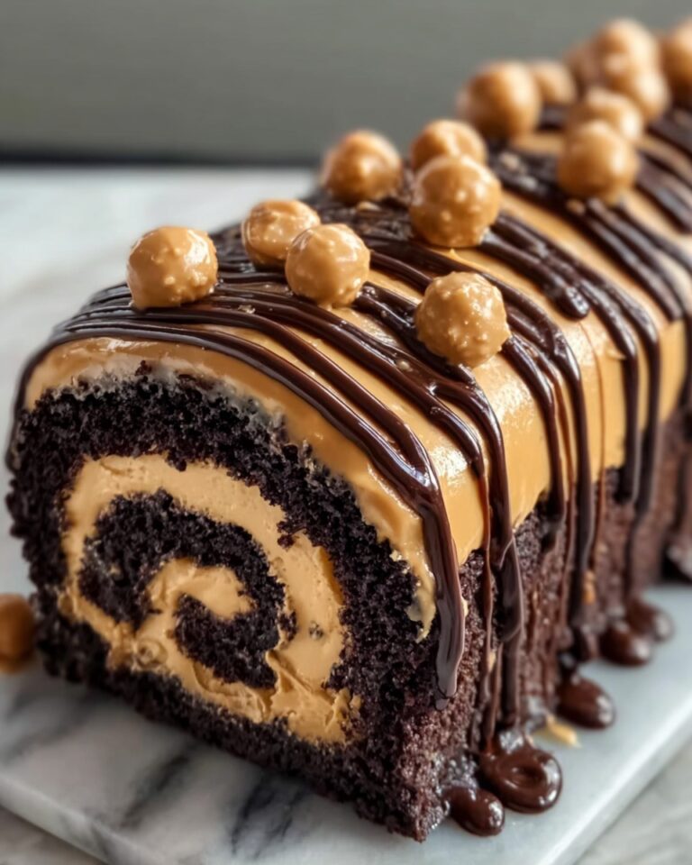 Decadent Chocolate Peanut Butter Cake Roll Recipe