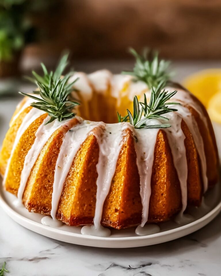 Rosemary-Lemon Bundt Cake with Candied Rosemary Recipe