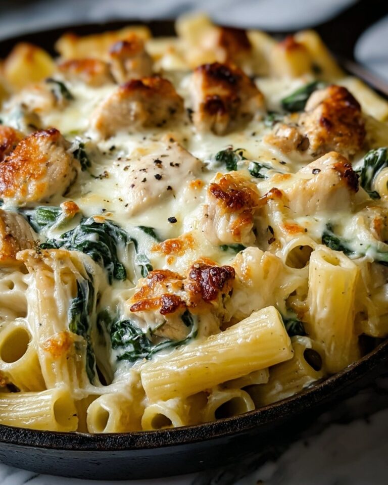 Cheesy Spinach Chicken Pasta Recipe