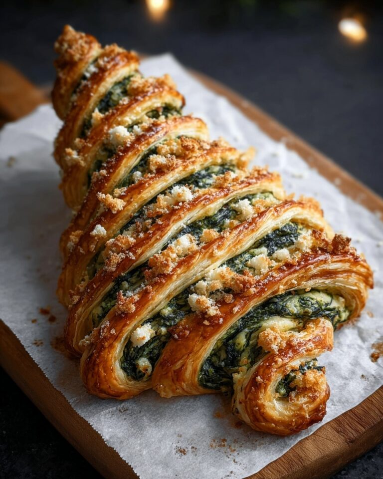 Easy Christmas Tree Spinach Feta Bread Recipe