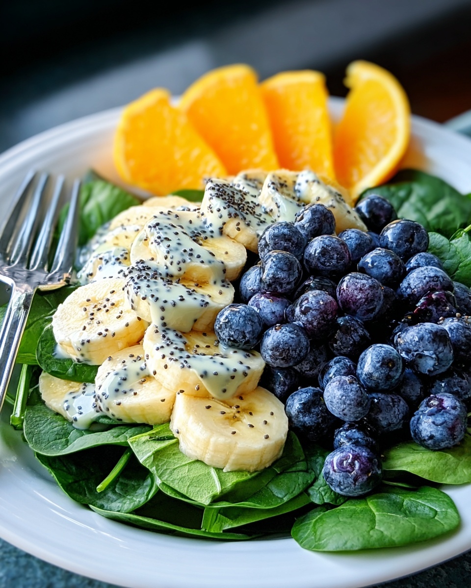 Blueberry Spinach Salad with Orange Poppy Seed Dressing Recipe - Recipe Image