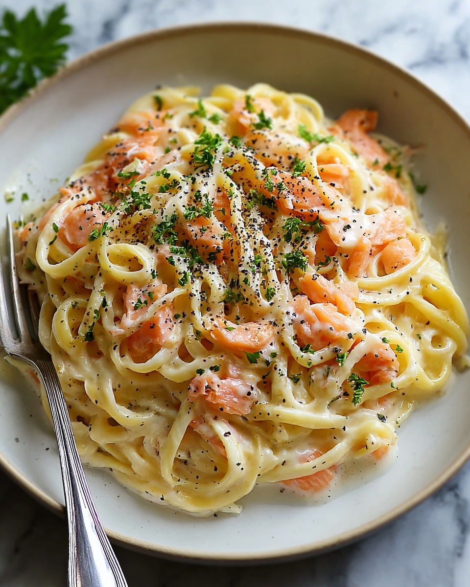 Smoked Salmon Carbonara Recipe - Recipe Image