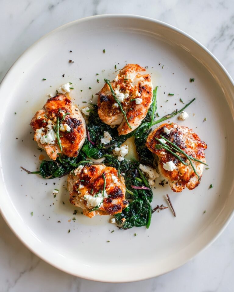 Low Carb Chicken Breast with Feta and Spinach Recipe