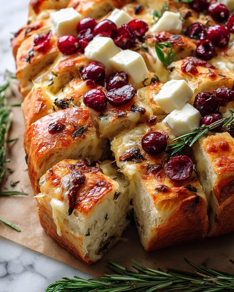 Cranberry Brie Sourdough Pull-Apart Bread Recipe