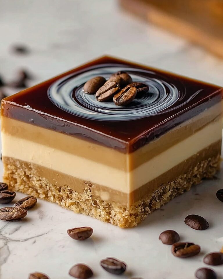 Elegant Coffee Caramel Cheesecake Bars Recipe
