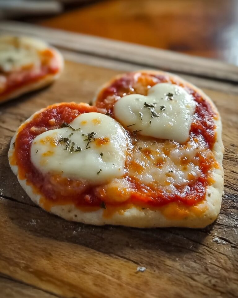 Mini Heart-Shaped Pizzas Recipe