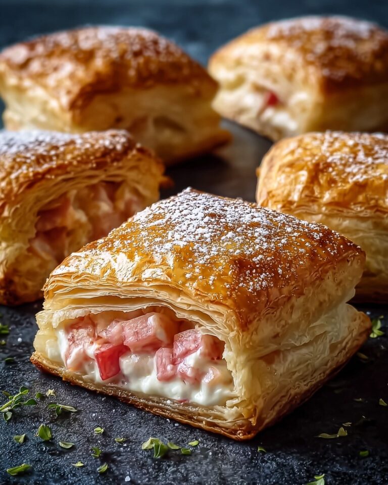 Rhubarb Cream Cheese Puff Pastries Recipe
