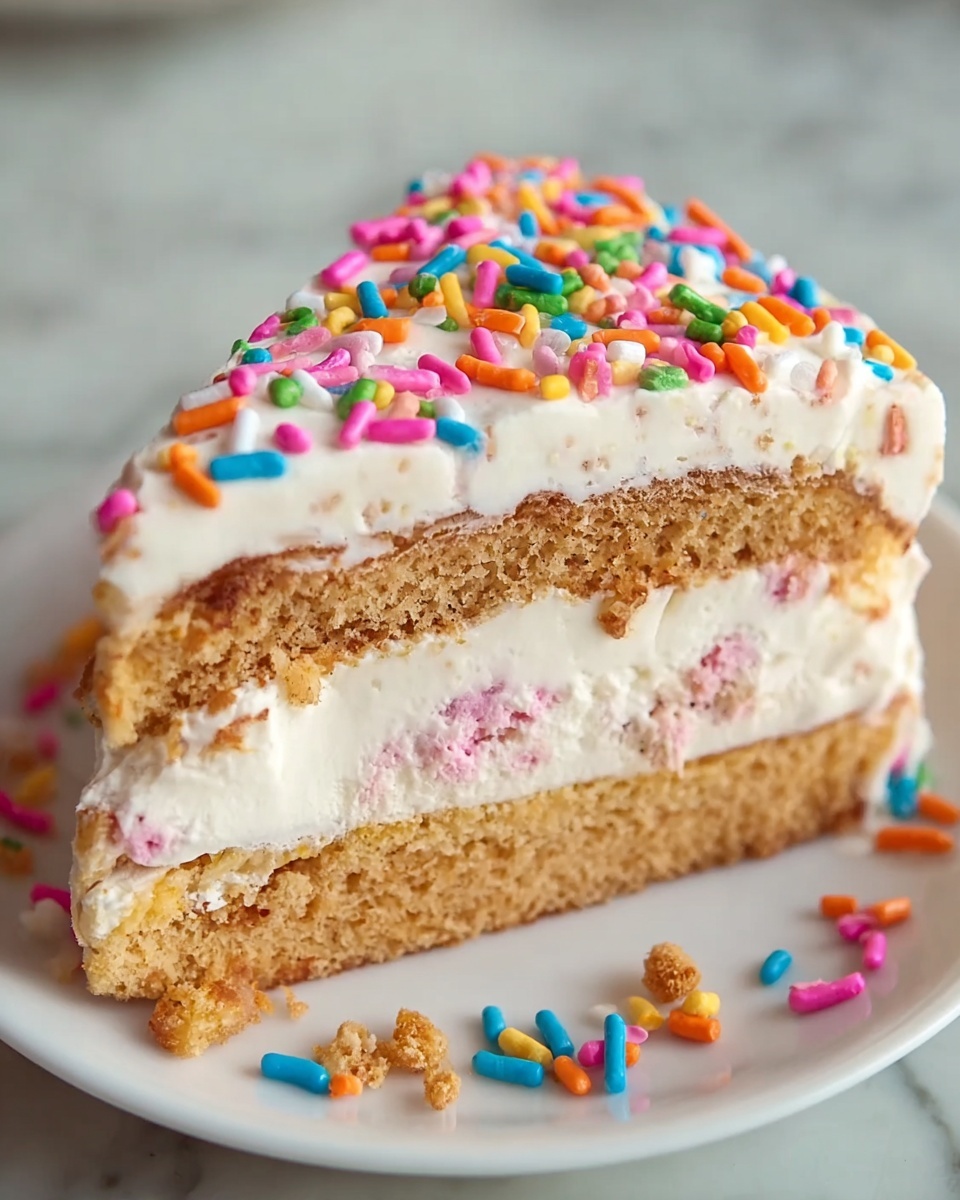 No Bake Birthday Cake Delight Recipe - Recipe Image