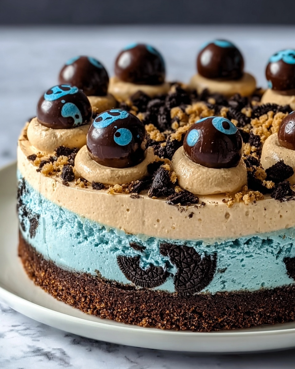 Cookie Monster Cheesecake Recipe - Recipe Image