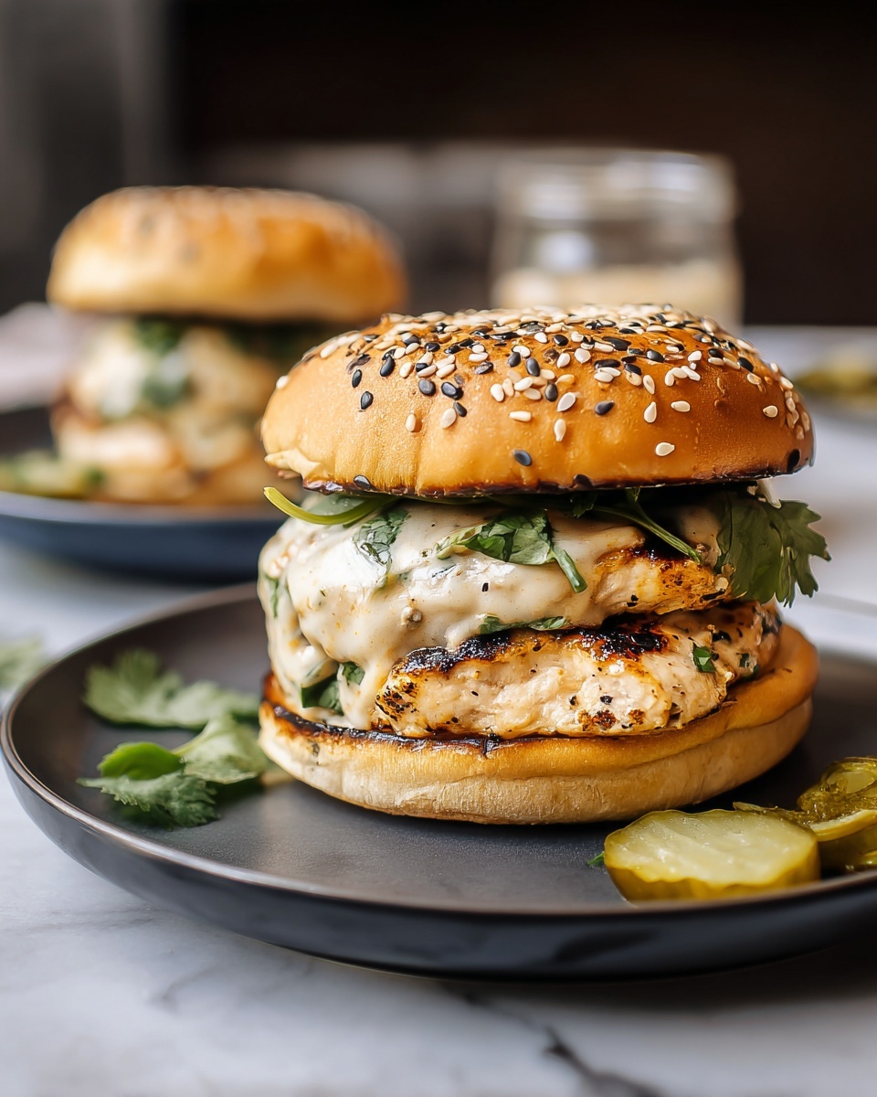 Chipotle Cheddar Chicken Burgers Recipe - Recipe Image