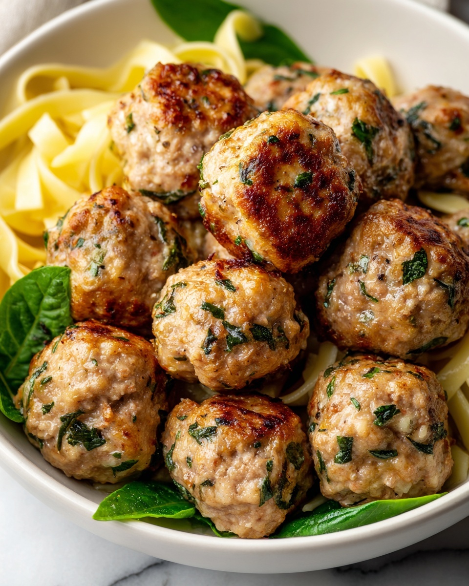 Chicken Ricotta Meatballs with Spinach Recipe - Recipe Image