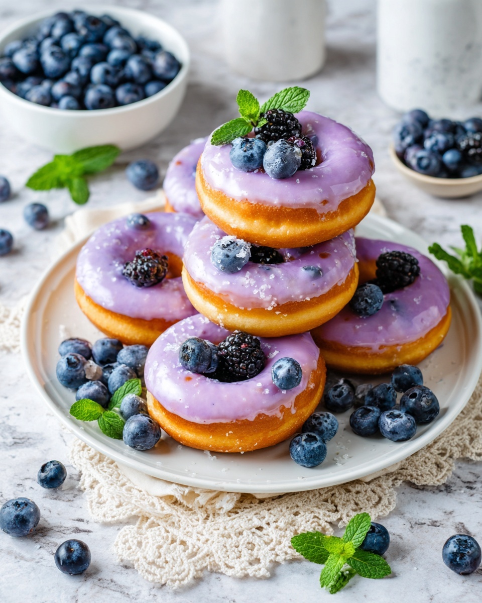 Blueberry Cake Donuts Recipe - Recipe Image
