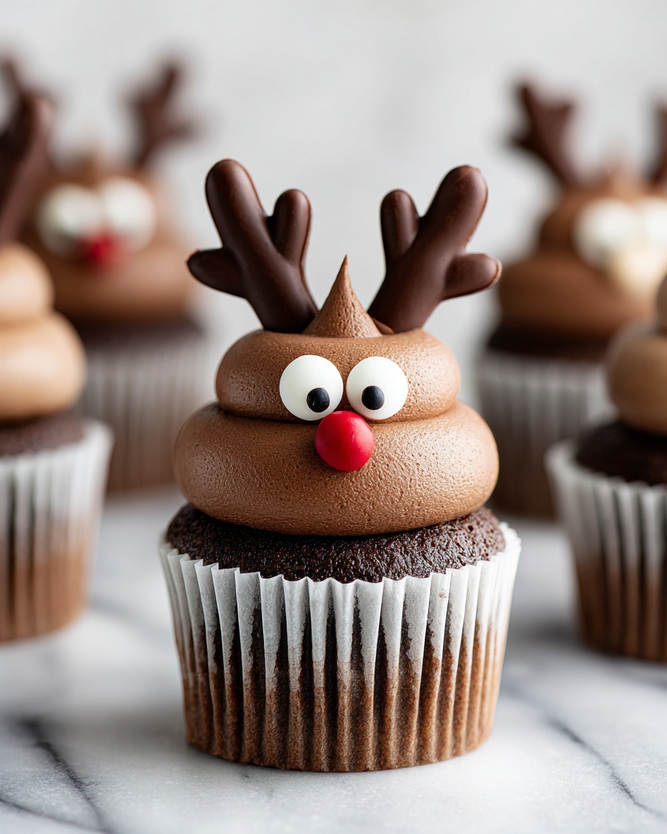 Reindeer Face Carrot Cupcakes Recipe - Recipe Image