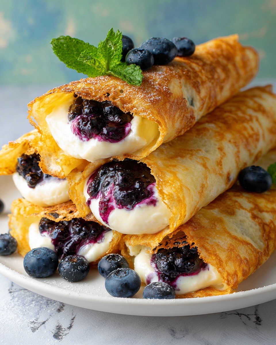 Blueberry Cream Cheese Egg Rolls: A Sweet and Crispy Dessert Twist Recipe - Recipe Image