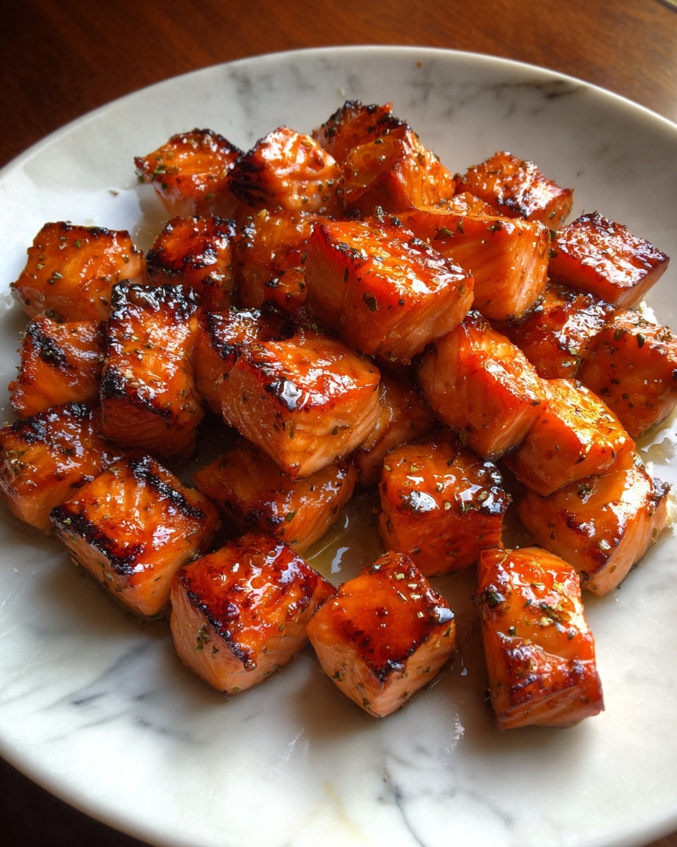 Hot Honey Salmon Bites Recipe - Recipe Image
