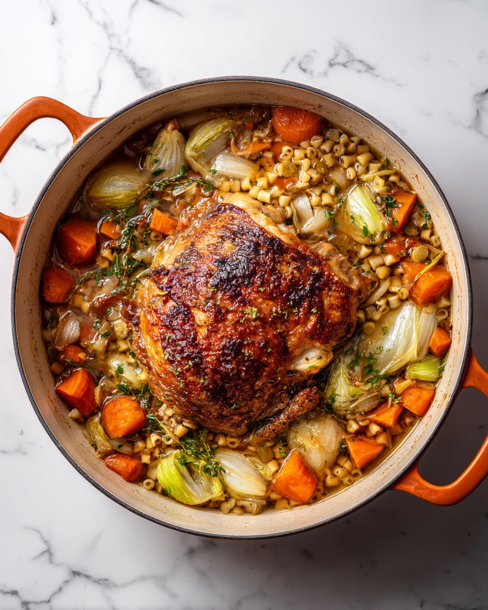 Chicken In A Pot with Lemon and Orzo Recipe - Recipe Image