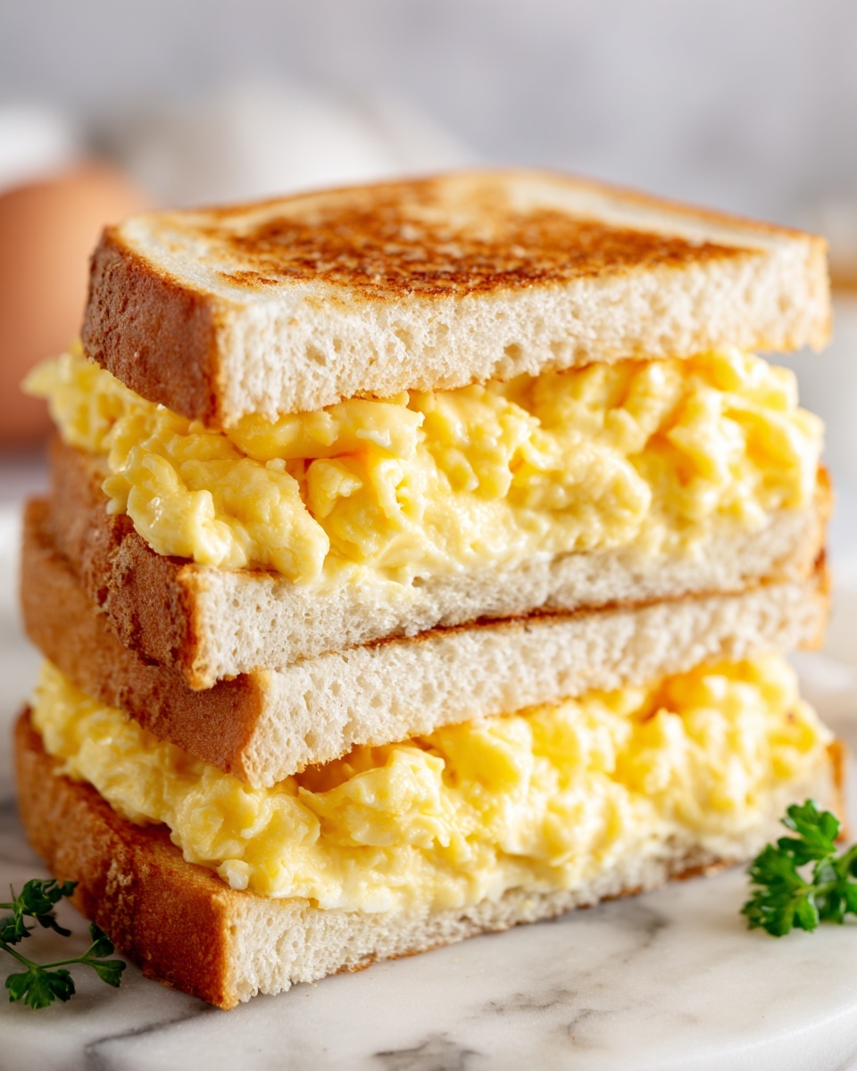 Scrambled Egg Grilled Cheese Sandwich Recipe - Recipe Image