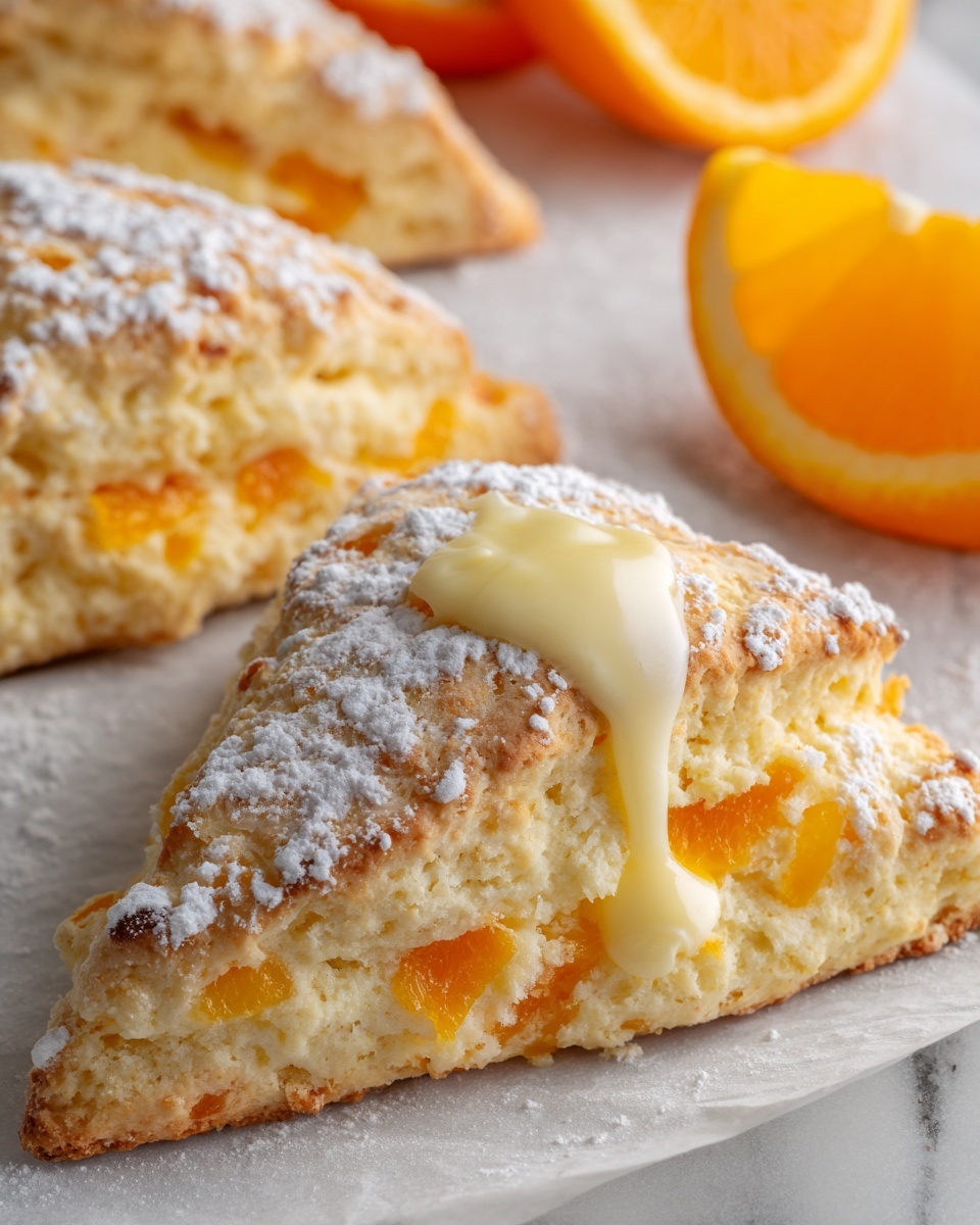 Fresh Orange Scones with Citrus Glaze Recipe - Recipe Image